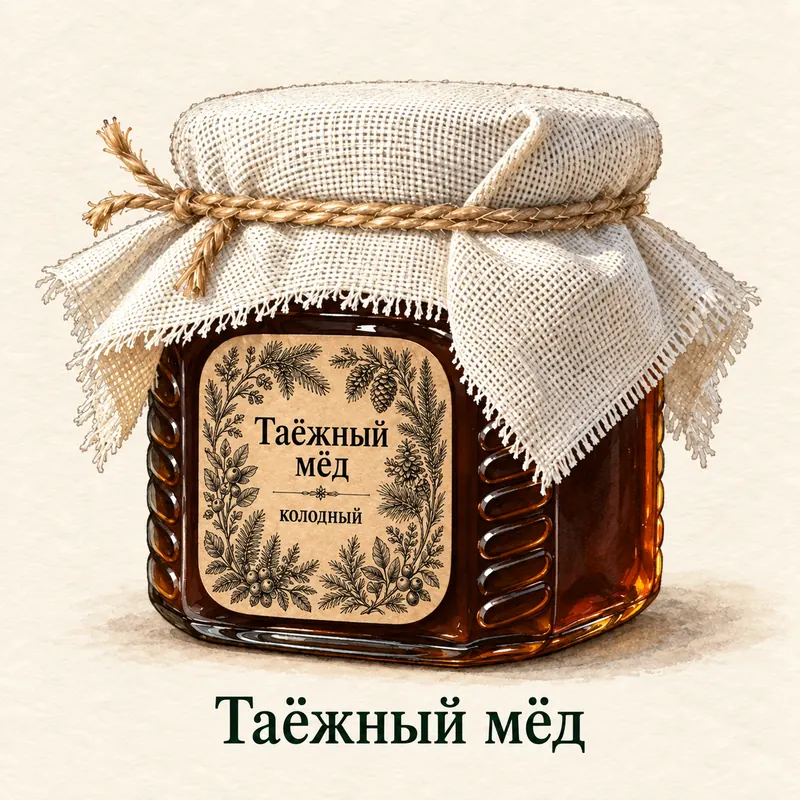 Таёжный мёд · Стеклянная баночка · 250 мл / 350 г